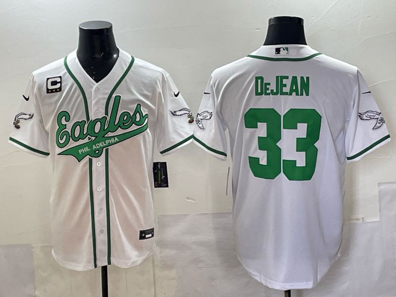 Men 2025 Philadelphia Eagles #33 Dejean white 2th generation Joint Name Nike Limited NFL Jersey style 004->miami dolphins->NFL Jersey